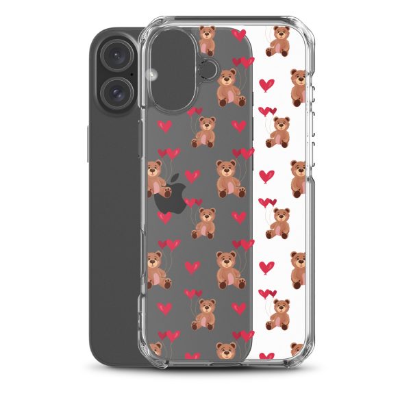 Cute Teddy Bear iPhone Clear Case
