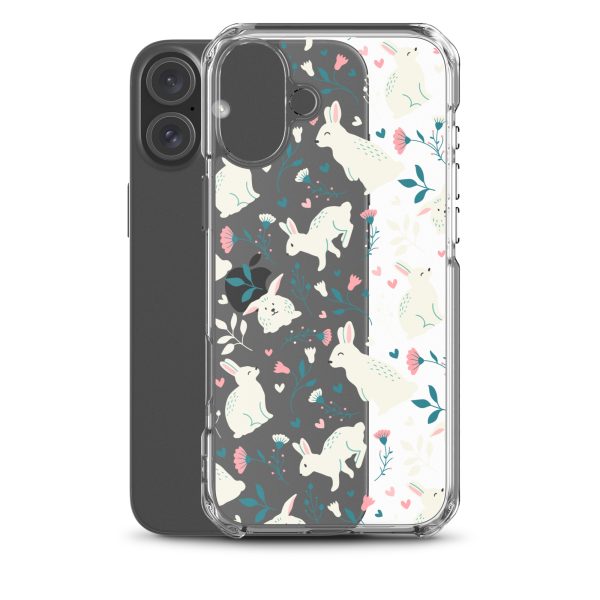 Easter Cute Rabbits iPhone Clear Case