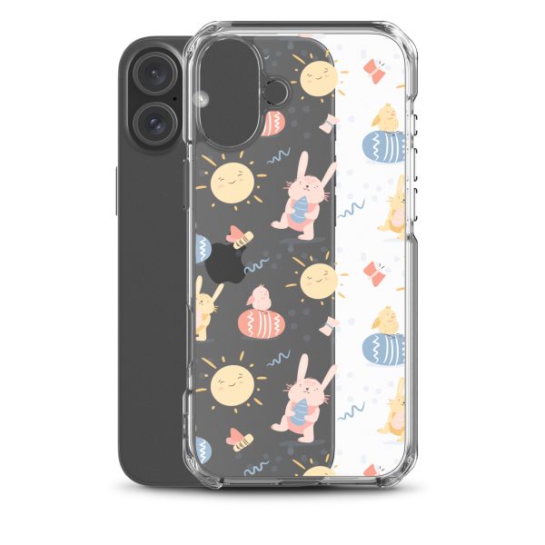 Easter Egg and Bunnies iPhone Clear Case