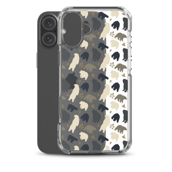 Forest Bear Silhouette iPhone Clear Case