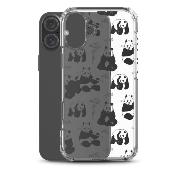 Panda Bears Bamboo iPhone Clear Case