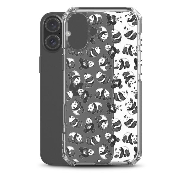 Watercolor Panda Bears iPhone Clear Case