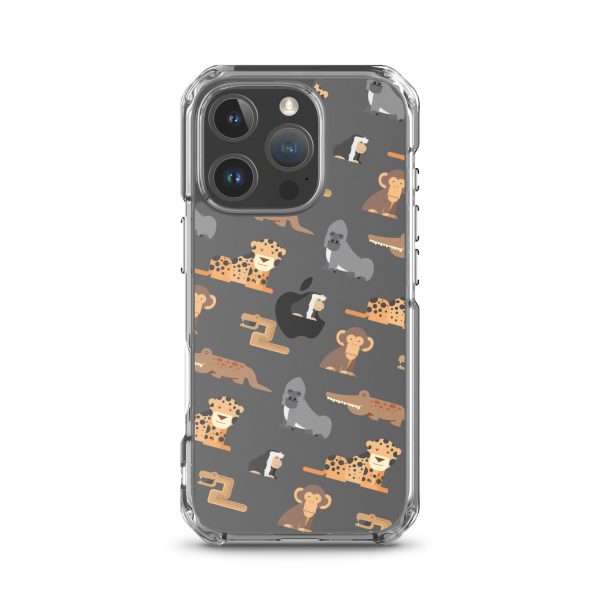 African Jungle Animals iPhone Clear Case