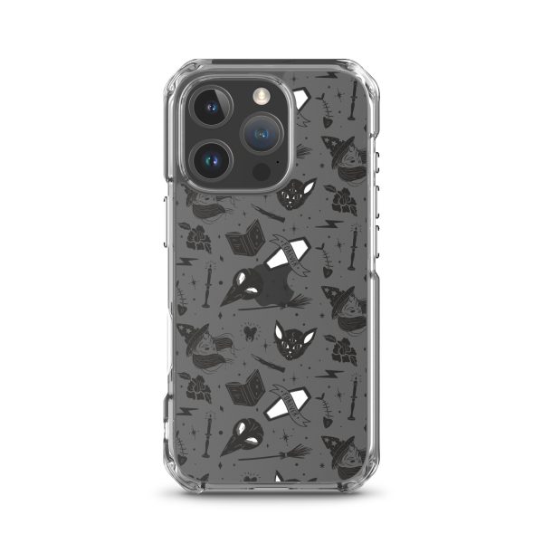 Black and White Halloween iPhone Clear Case