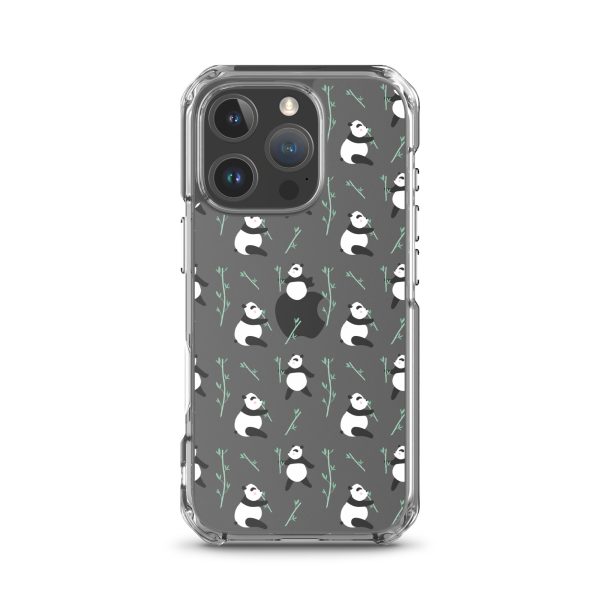 Cute Panda iPhone Clear Case