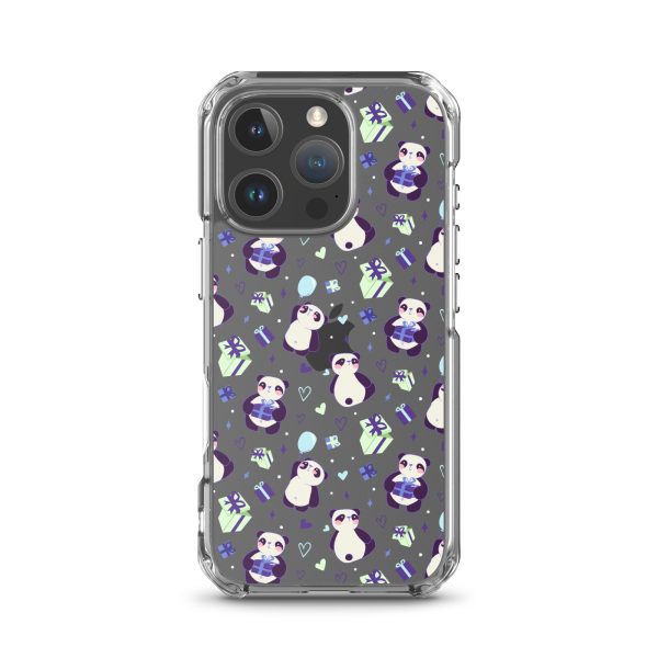 Cute Panda Presents iPhone Clear Case