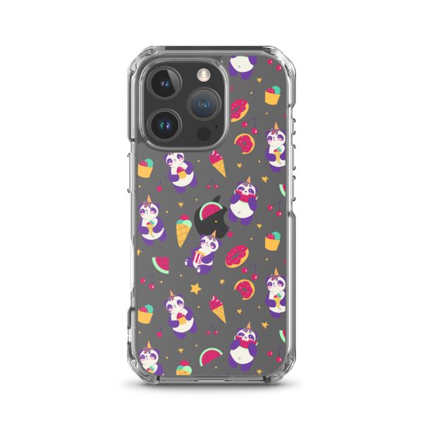 Cute Panda Sweets iPhone Clear Case