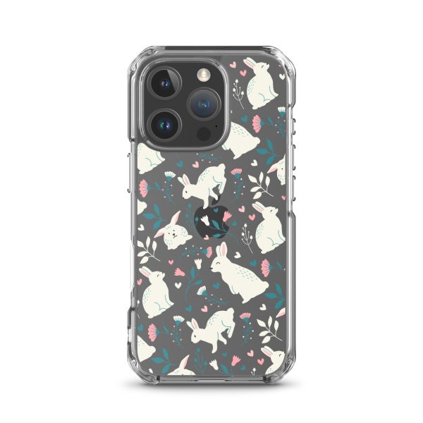 Easter Cute Rabbits iPhone Clear Case