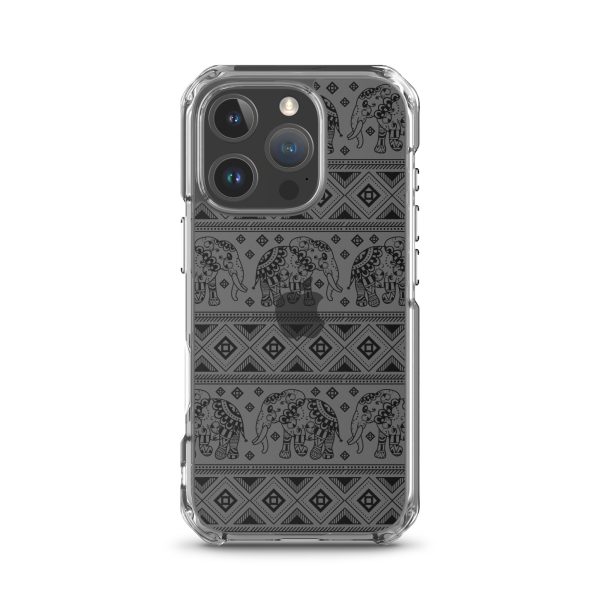 Elephant Mandala iPhone Clear Case