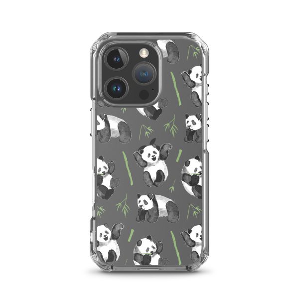 Watercolor Panda Bear iPhone Clear Case