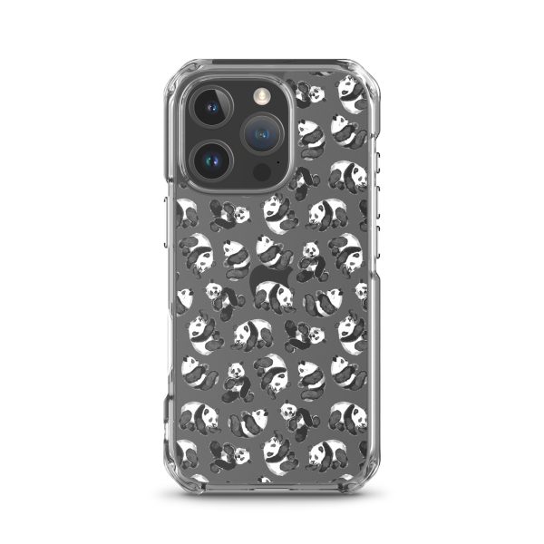 Watercolor Panda Bears iPhone Clear Case