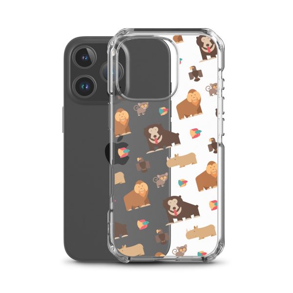 Asian Jungle Animals iPhone Clear Case