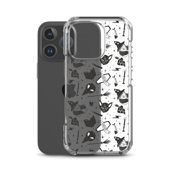Black and White Halloween iPhone Clear Case