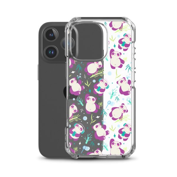 Cute Panda Bamboo iPhone Clear Case