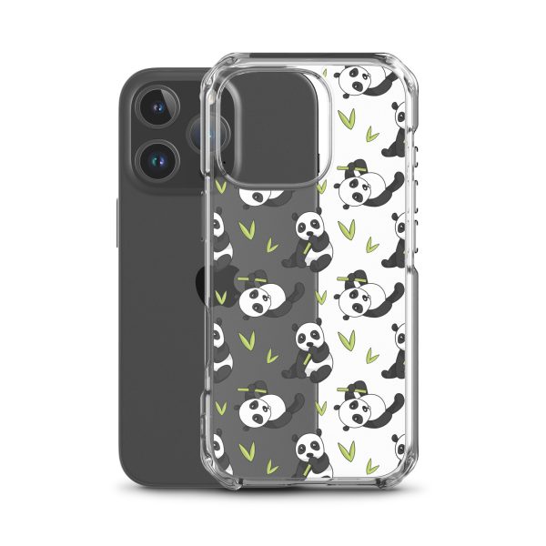Cute Panda Bear iPhone Clear Case