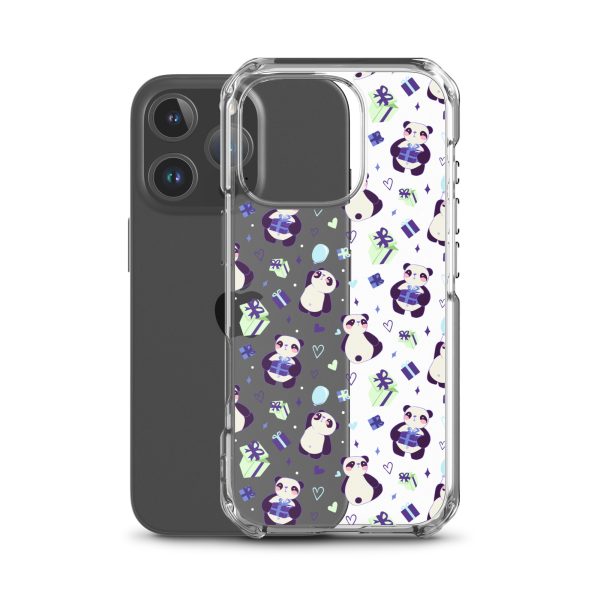 Cute Panda Presents iPhone Clear Case