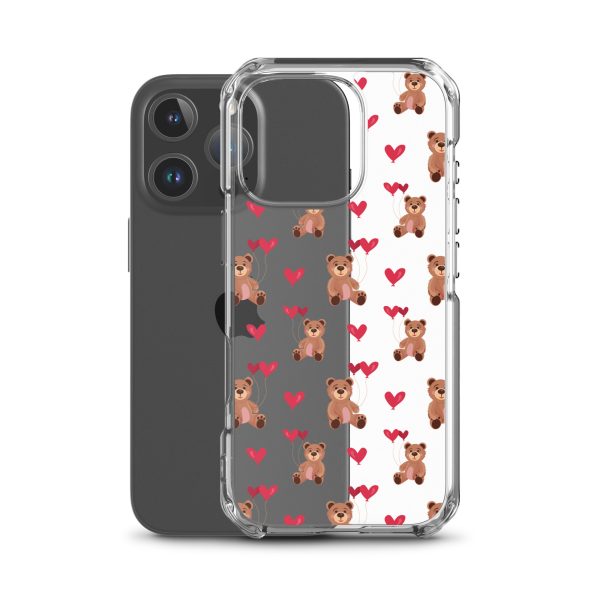 Cute Teddy Bear iPhone Clear Case