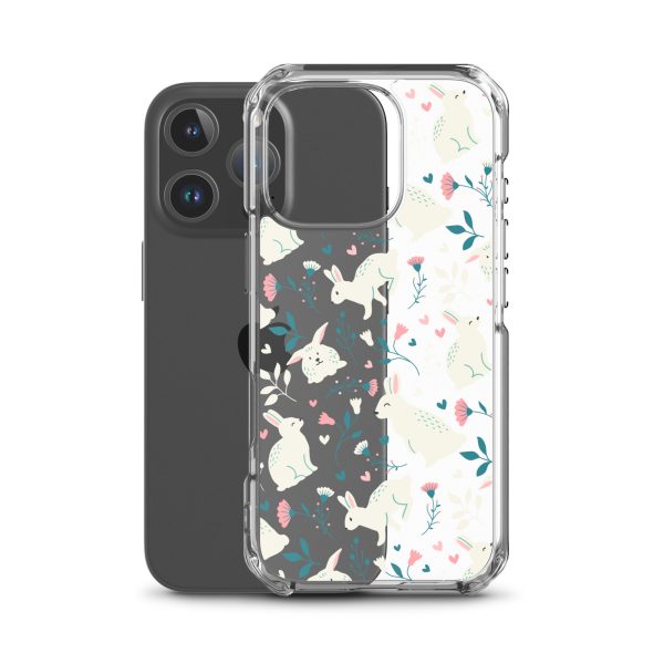 Easter Cute Rabbits iPhone Clear Case