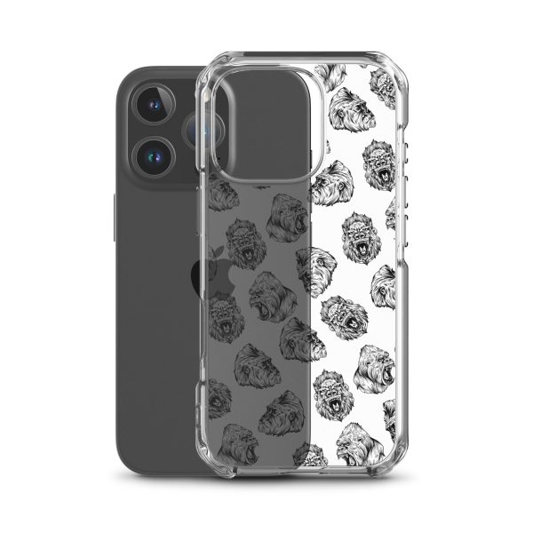 Illustrated Gorilla Seamless iPhone Clear Case