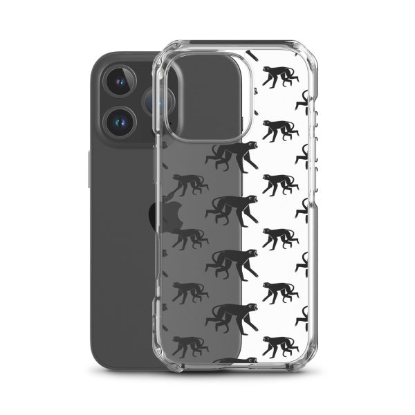 Monkey Silhouette iPhone Clear Case