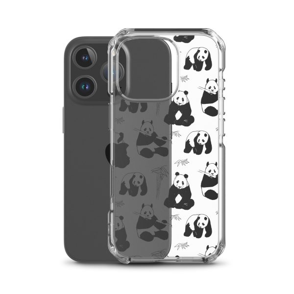 Panda Bears Bamboo iPhone Clear Case