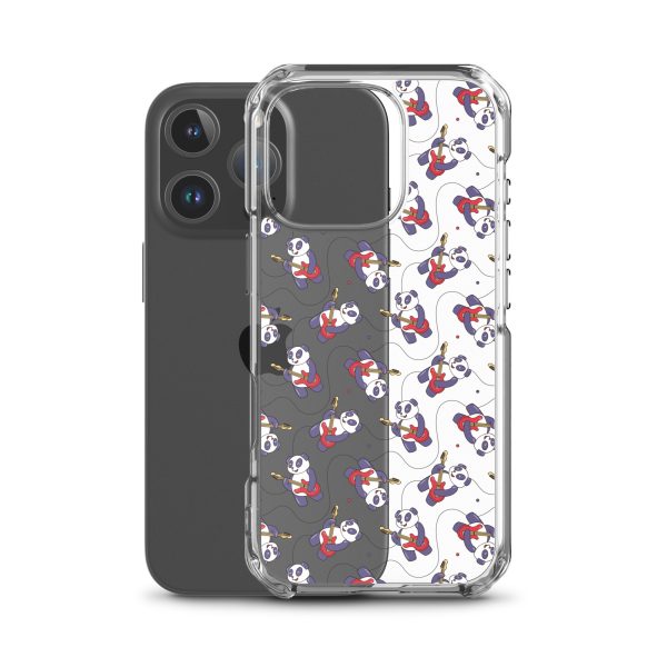 Panda Guitarist iPhone Clear Case