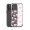 Seamless Elephant Silhouette iPhone Clear Case