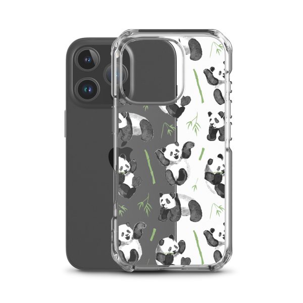 Watercolor Panda Bear iPhone Clear Case