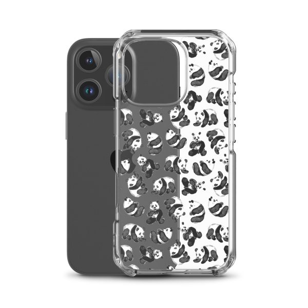Watercolor Panda Bears iPhone Clear Case