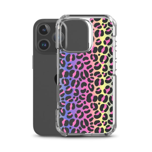 Neon Leopard iPhone Clear Case
