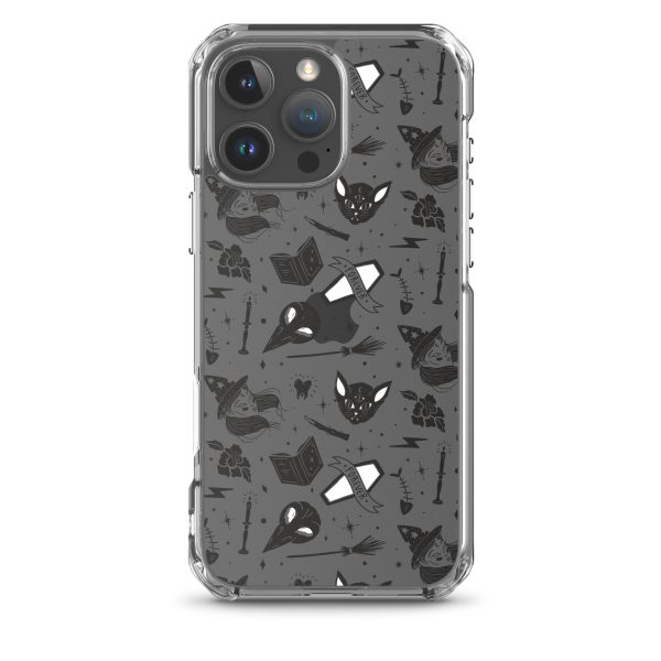 Black and White Halloween iPhone Clear Case