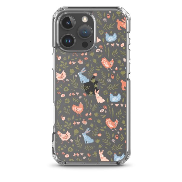 Bunnies and Hens Easter iPhone Clear Case