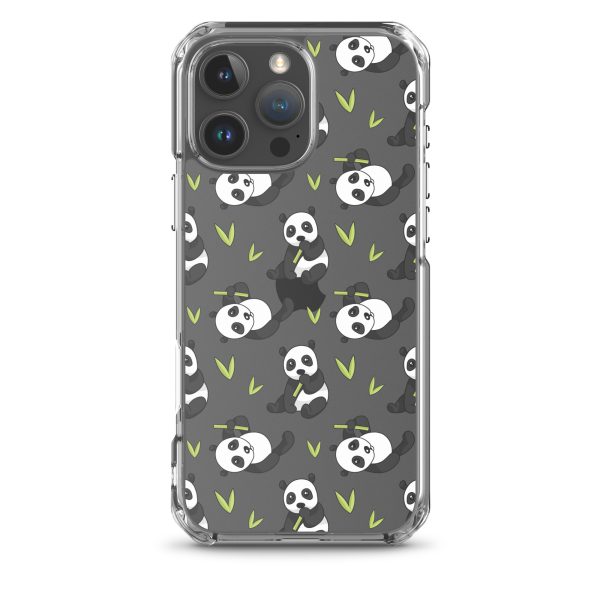 Cute Panda Bear iPhone Clear Case