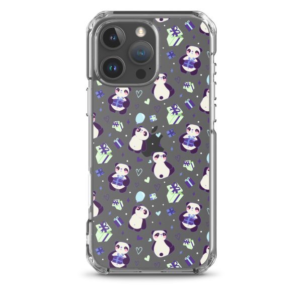 Cute Panda Presents iPhone Clear Case