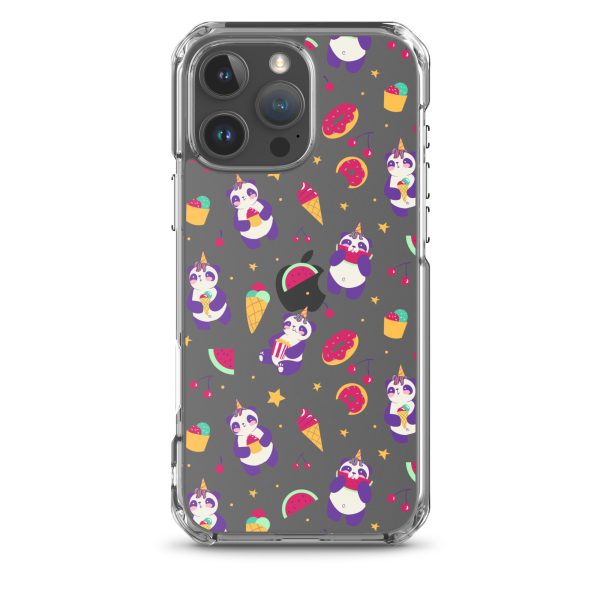 Cute Panda Sweets iPhone Clear Case
