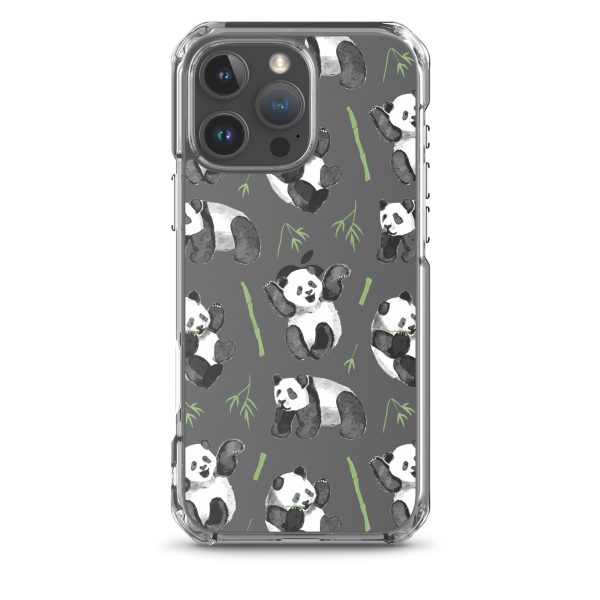 Watercolor Panda Bear iPhone Clear Case