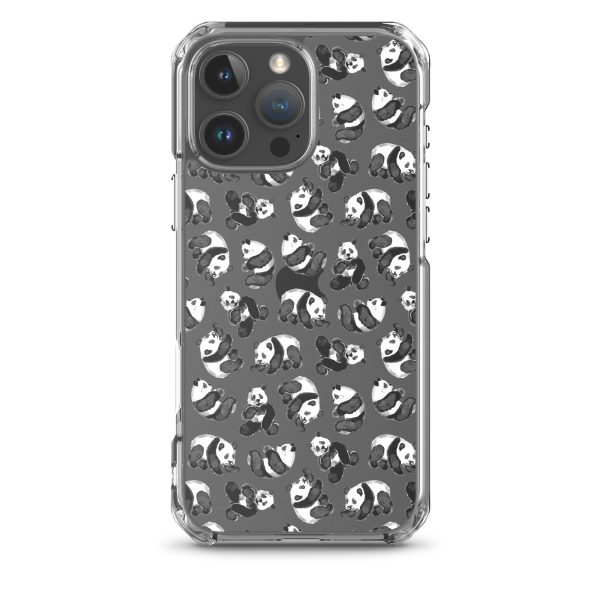 Watercolor Panda Bears iPhone Clear Case