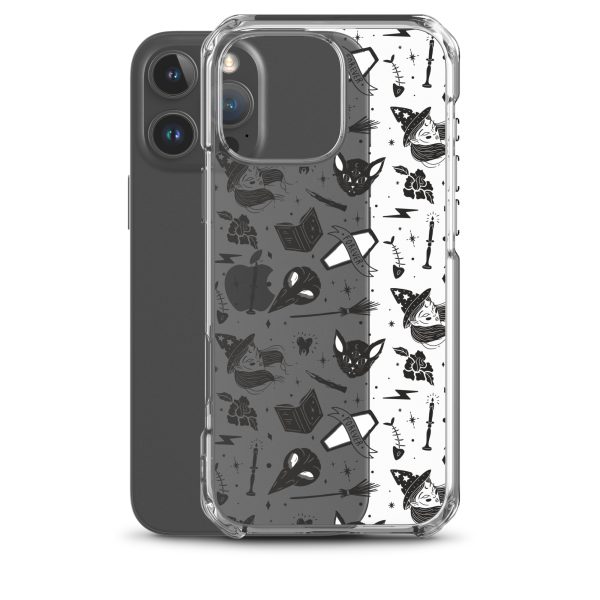Black and White Halloween iPhone Clear Case