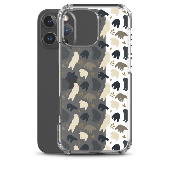 Forest Bear Silhouette iPhone Clear Case