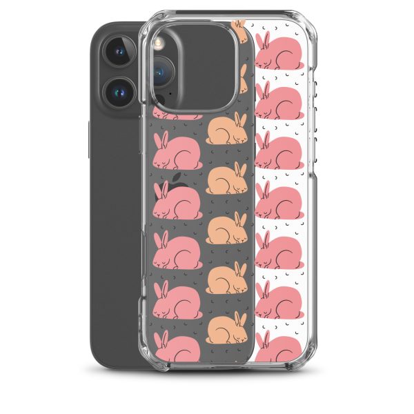 Pink Bunnies iPhone Clear Case