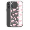 Seamless Elephant Silhouette iPhone Clear Case
