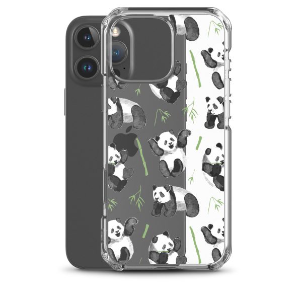 Watercolor Panda Bear iPhone Clear Case
