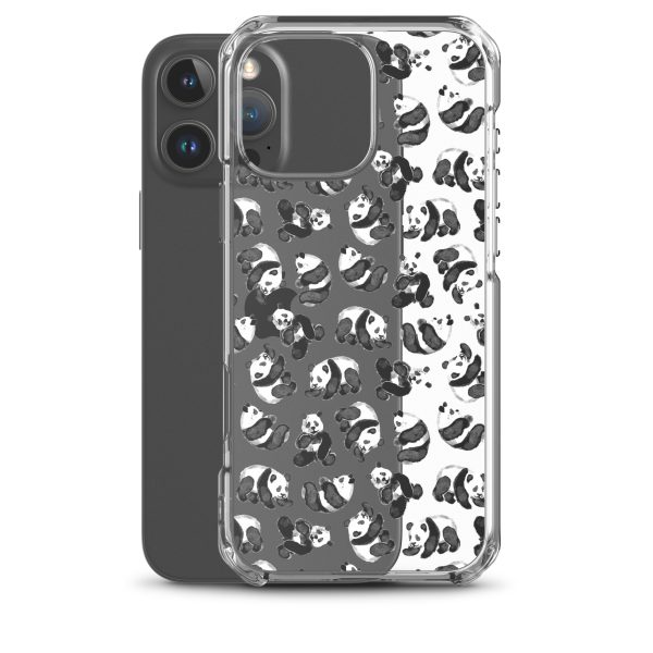 Watercolor Panda Bears iPhone Clear Case
