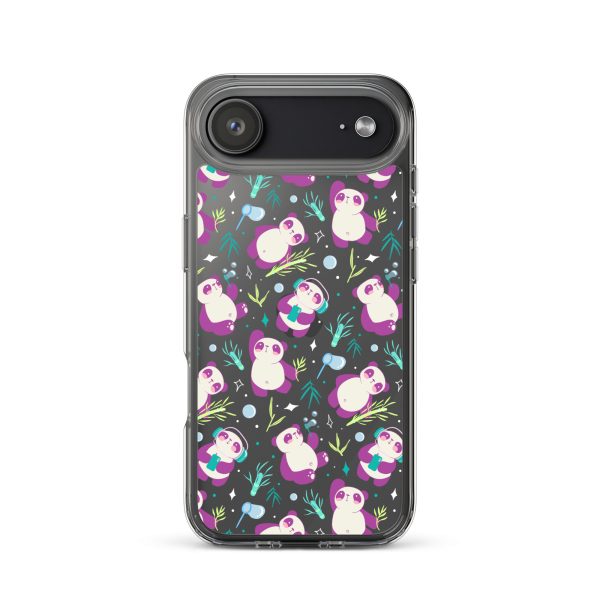 Cute Panda Bamboo iPhone Clear Case