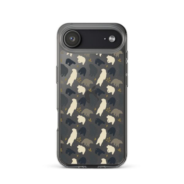 Forest Bear Silhouette iPhone Clear Case