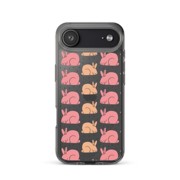 Pink Bunnies iPhone Clear Case
