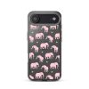 Seamless Elephant Silhouette iPhone Clear Case