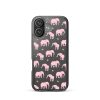 Seamless Elephant Silhouette iPhone Clear Case