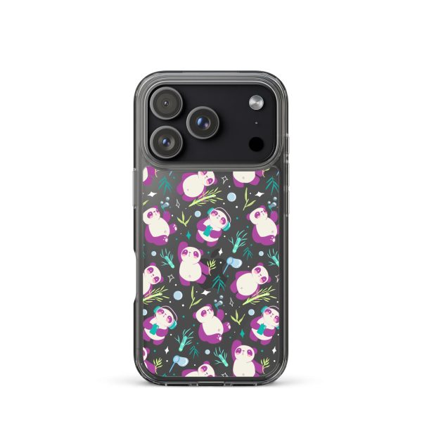 Cute Panda Bamboo iPhone Clear Case
