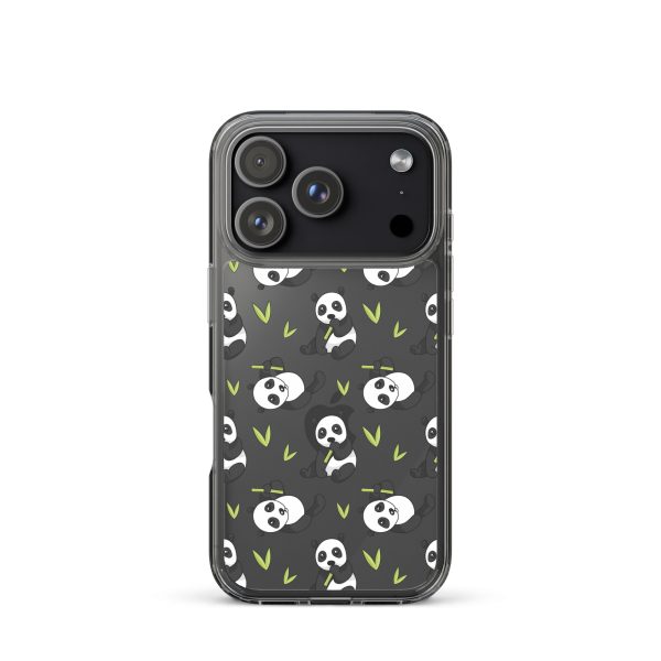 Cute Panda Bear iPhone Clear Case